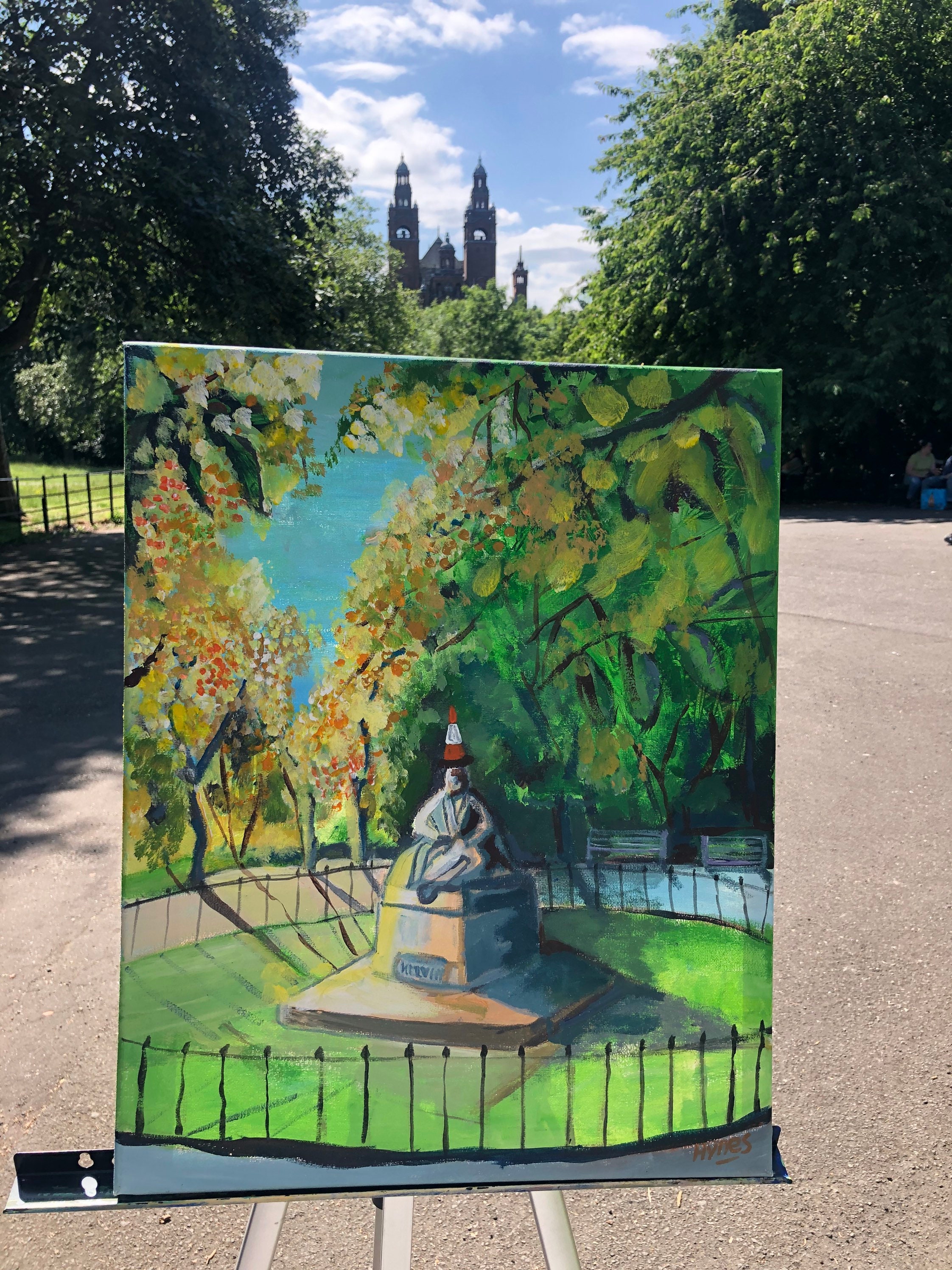 Glasgow art/ Kelvingrove Park Lord Kelvin Statue prints of the Etsy