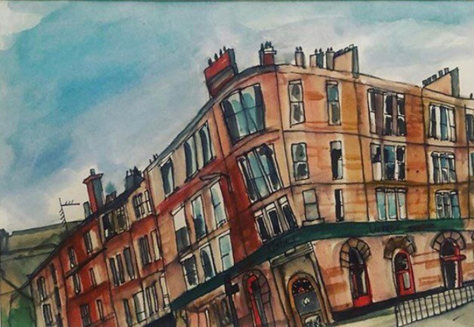 Glasgow Art/partick Cross Corner Prints of Original Painting Etsy