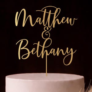 Personalised Couple Names Wedding Cake Topper