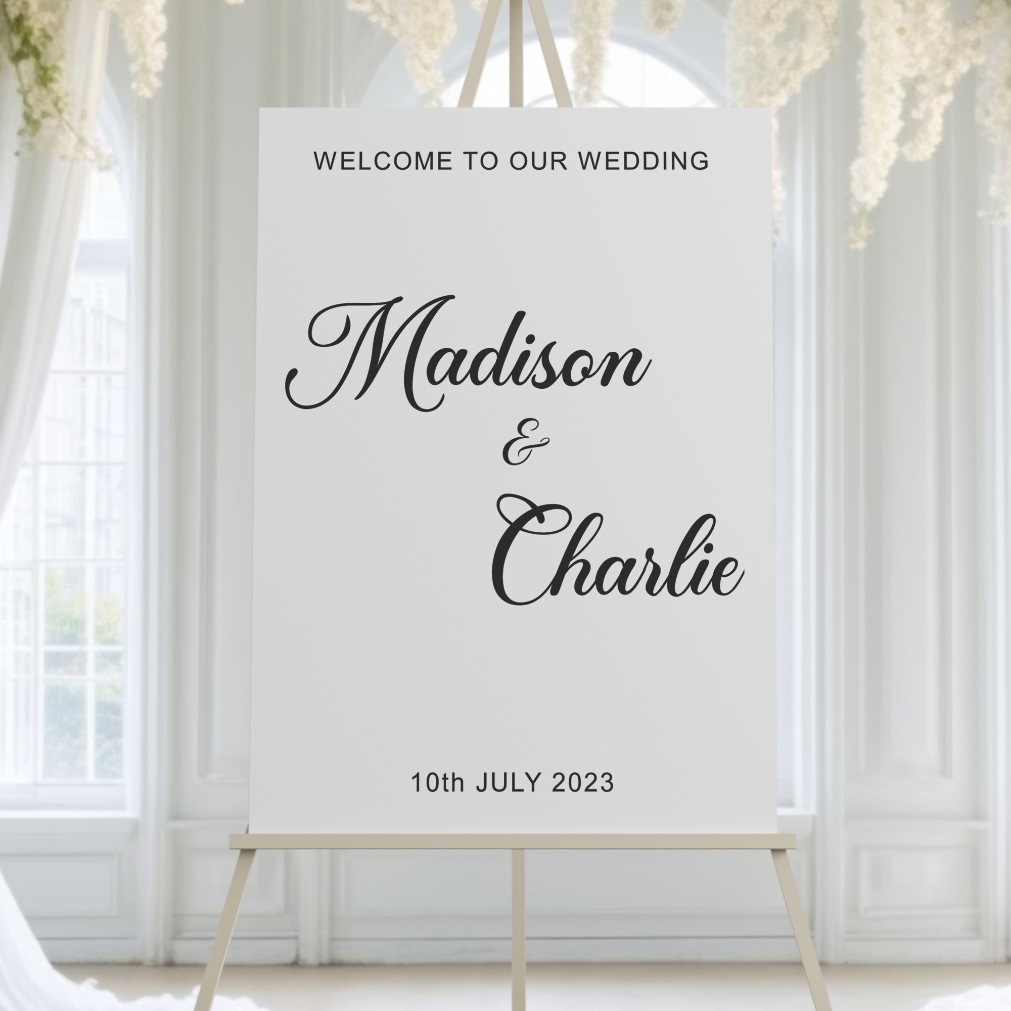 Fully Customised Wedding Welcome Sign - 5mm Thick Acrylic Choice Of Colours