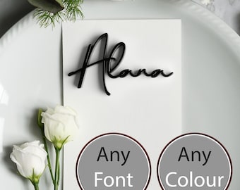 Personalised Wedding Place Cards - Custom Acrylic Name Tags for Table Settings - Elegant Place Names for Guests