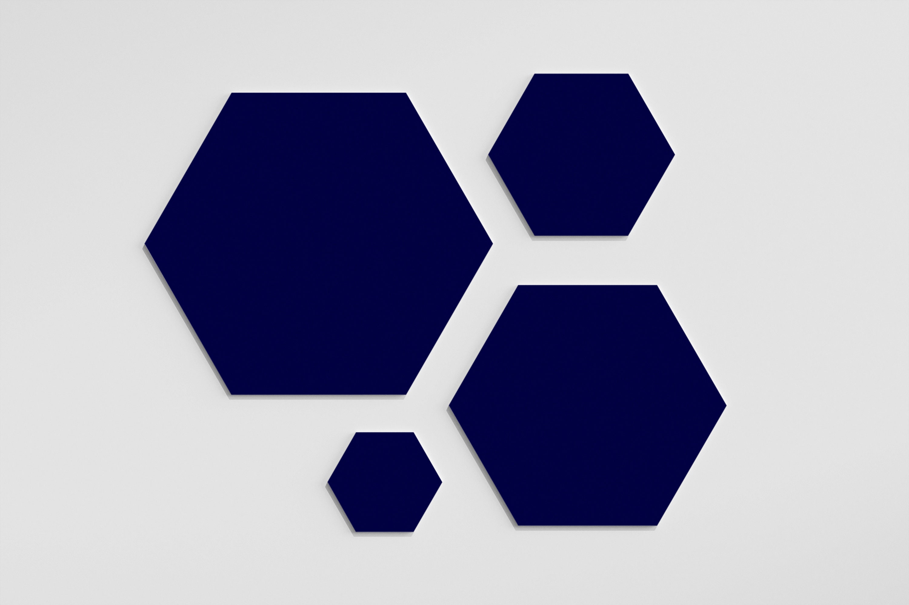 Navy Blue Hexagon Acrylic Blanks | Hex For Diy Wedding Kits & Crafts. Available in Large, Small Custom Sizes