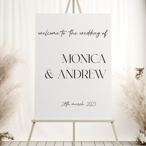 Personalised Wedding Welcome Sign Available in A1, A2 and A3 sizes - 5mm Thick Acrylic - Choice of Colours