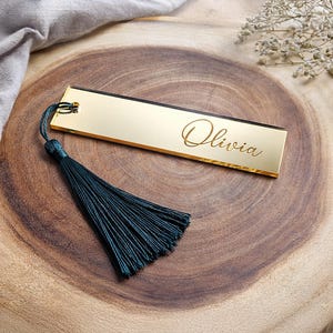 Engraved Luxury Wedding Place Names With Tassle - Mirrored Place Cards Rectangular Name Tags Place Settings Ideas Inspiration Decor Classic