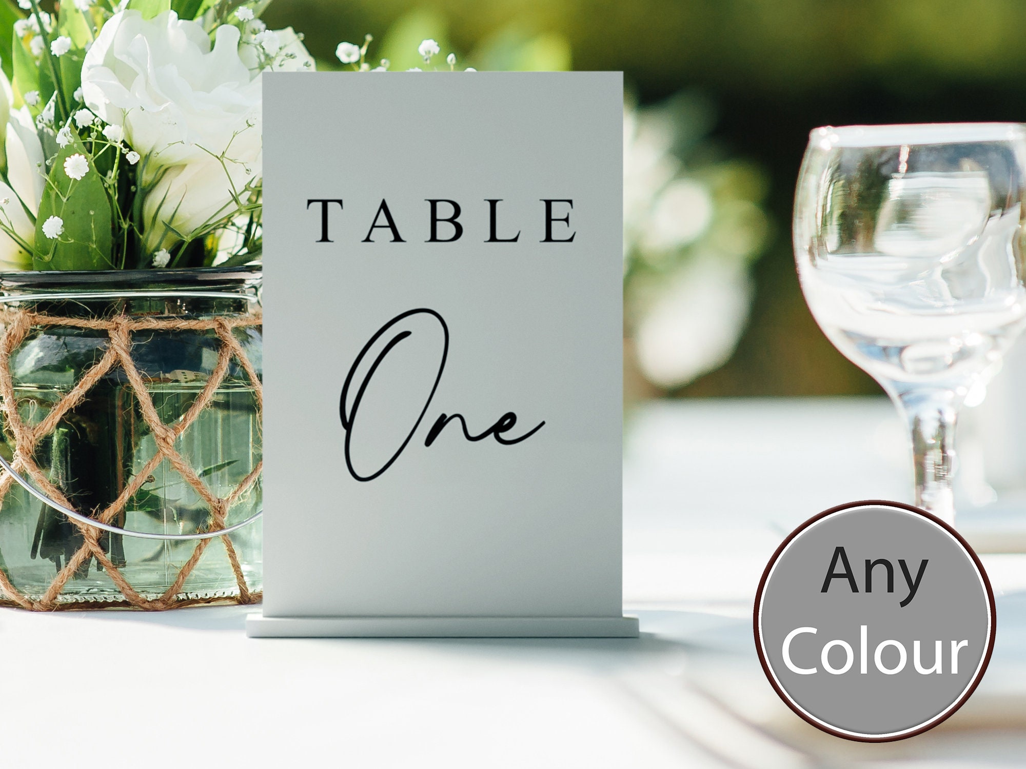 Wedding Table Number | White Acrylic Custom Numbers