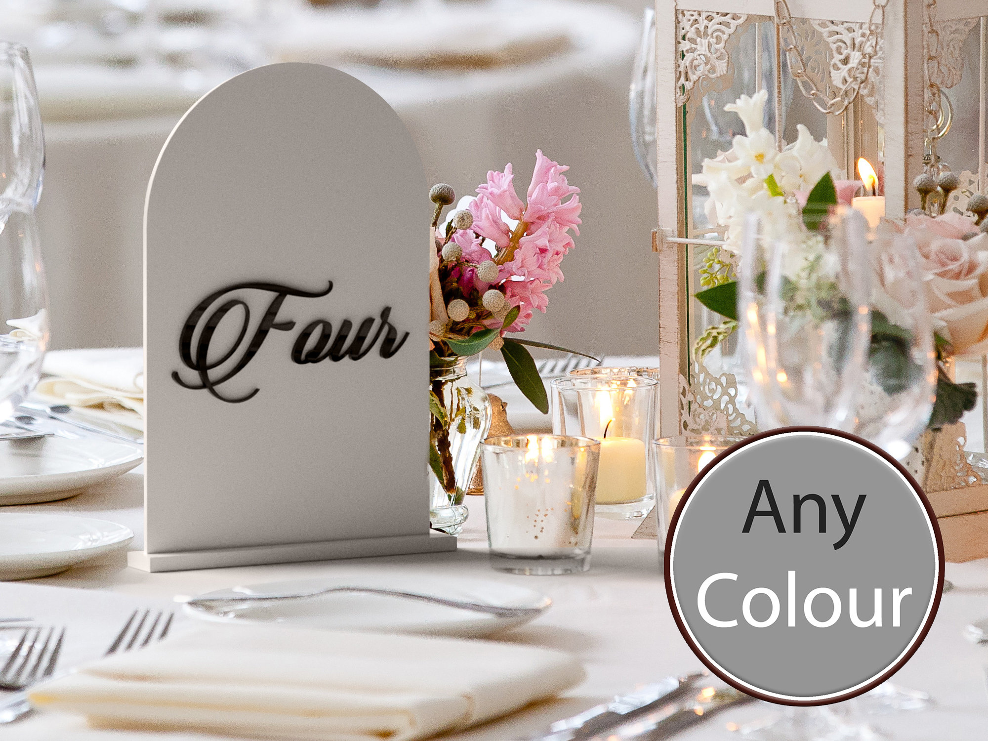 Wedding Table Number | White Acrylic Table Number | Arch 3D Table Numbers | Luxury Wedding Centre pieces | Wedding Table Decor