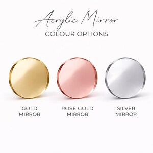 Save the Date Fridge Magnet, Gold Mirror Acrylic Wedding Announcement, Personalised Names & Date image 4