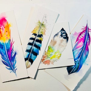 Online Class: Colourful Feathers Watercolour Painting Pre-recorded image 1