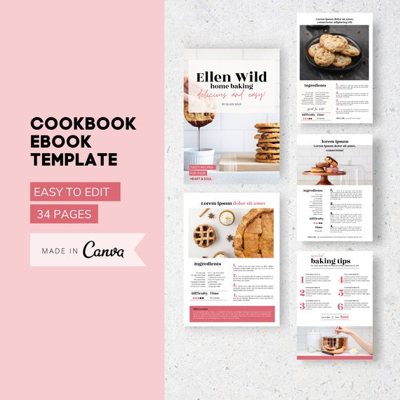 Cookbook Template Recipe Ebook Template Blank Cookbook Family
