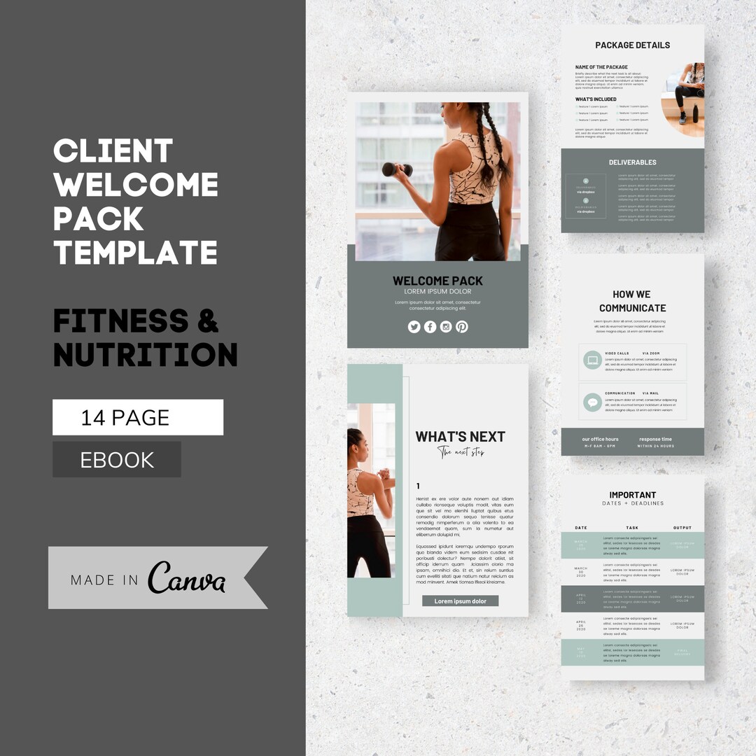 Weight Program Welcome Message Example Fitness & Nutrition Client Welcome Pack Template | Client Onboarding ...