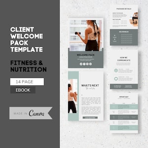 Fitness & Nutrition Client Welcome Pack Template | Client Onboarding Template Nutrition and Fitness