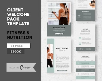 Fitness & Nutrition Client Welcome Pack Template | Client Onboarding Template Nutrition and Fitness