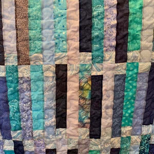 Blue Pattern Throw Blanket Etsy