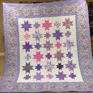 Sawtooth Star Queen Quilt-Handmade
