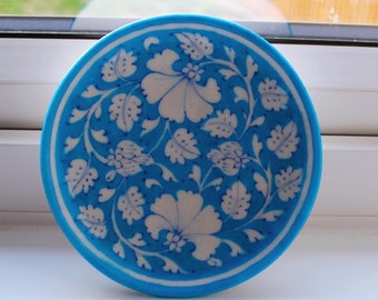 Spring gift deals /Jaipur Blue Pottery/Artistry Plate/Dinner Ware/6 inches/Living room decor/Kitchen decor