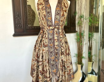 Brown Batik Outer, Modern Batik Vest for Women, Batik Vest, Beach Cover Ups, Wedding Guest Attire