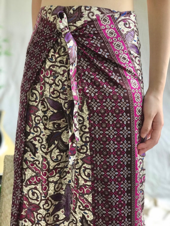 Buy Purple Silk Batik Wrap Pants, Bali Beach Pants, Hippie Palazzo Pants,  Summer Pants for Women, Valentine's Day Gift Online in India 