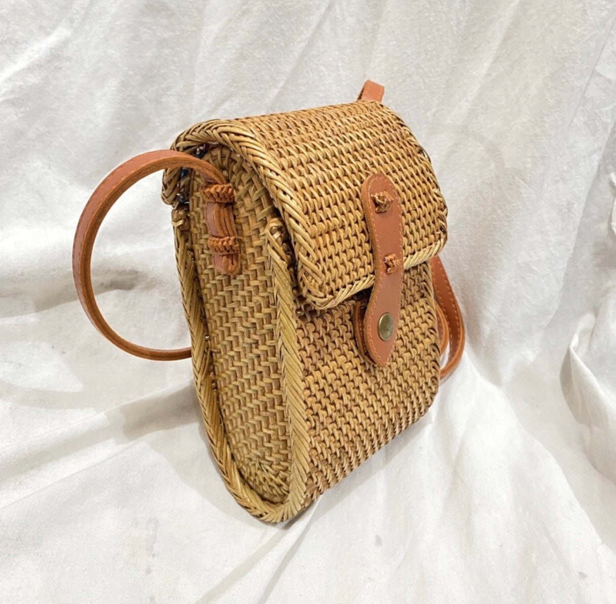 Rattan Bag Messenger Bag Unisex Bag Straw Bag Man Purse 