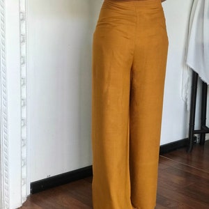 Yellow Mustard Wrap Pants, Bali Beach Pants, Summer Pants, Festival Pants, Hippie Palazzo Pants image 7