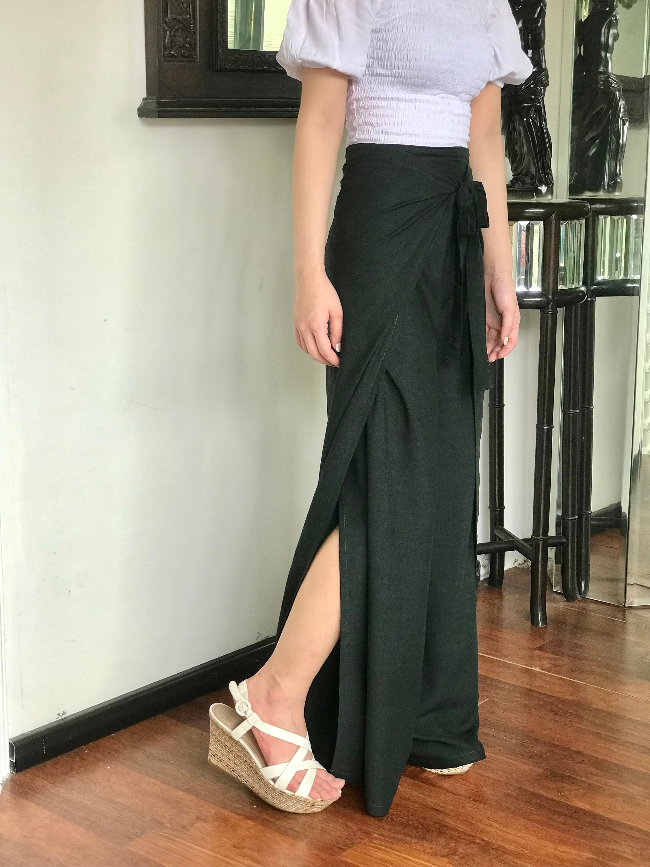 Dark Green Wrap Pants Bali Beach Pants Summer Pants Etsy Canada