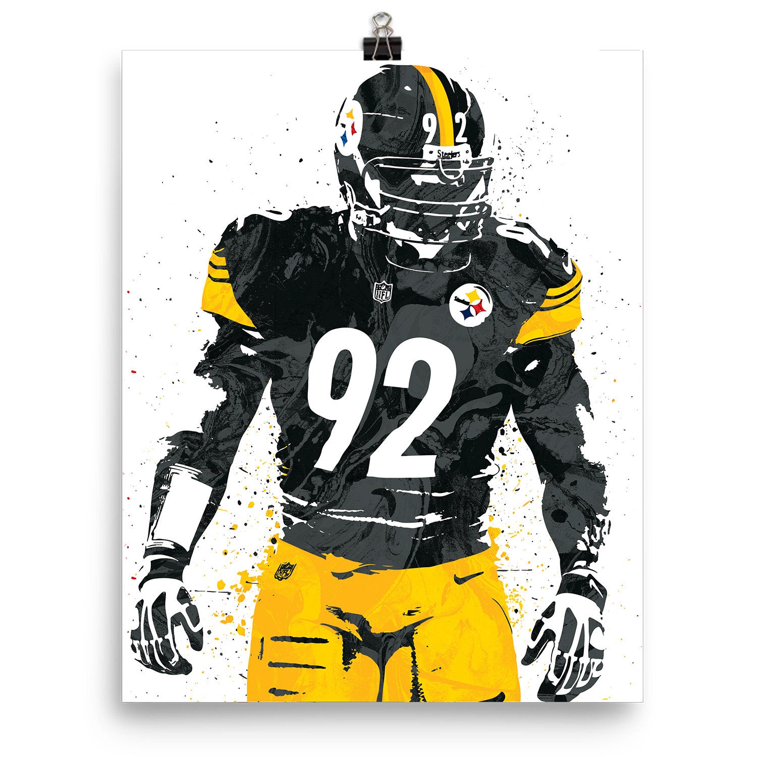 James Harrison Pittsburgh Steelers Poster FREE US SHIPPING 