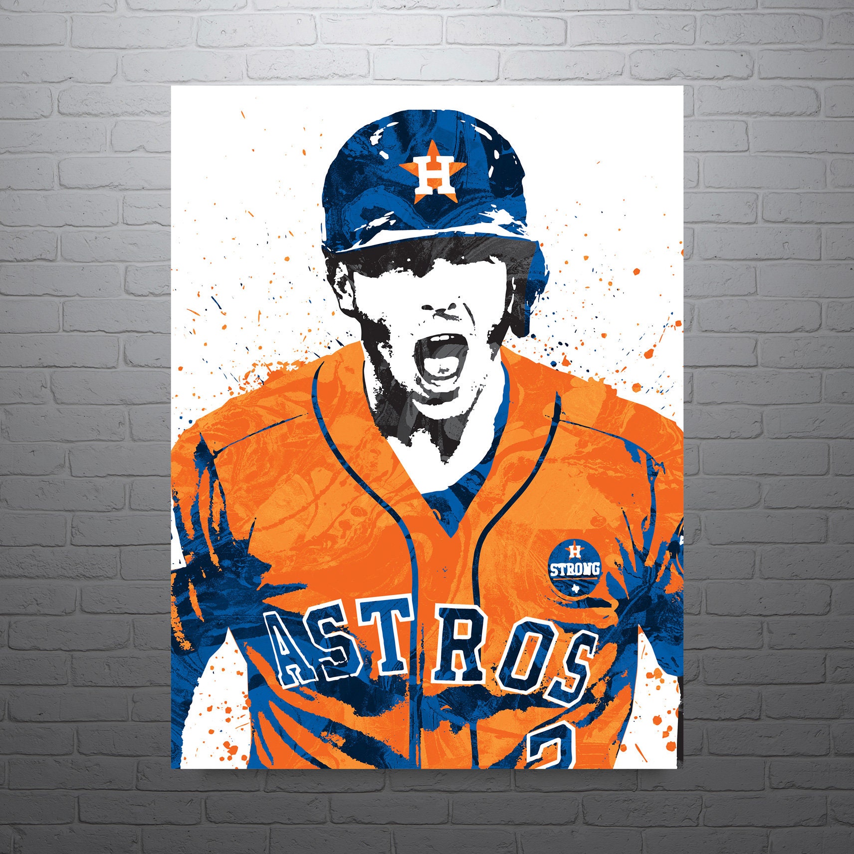 Astros No.3 Jeremy Pena Orange Baseball Jersey 2023 Season Fan Made Grey Print 3XL | InkVibe Marketplace