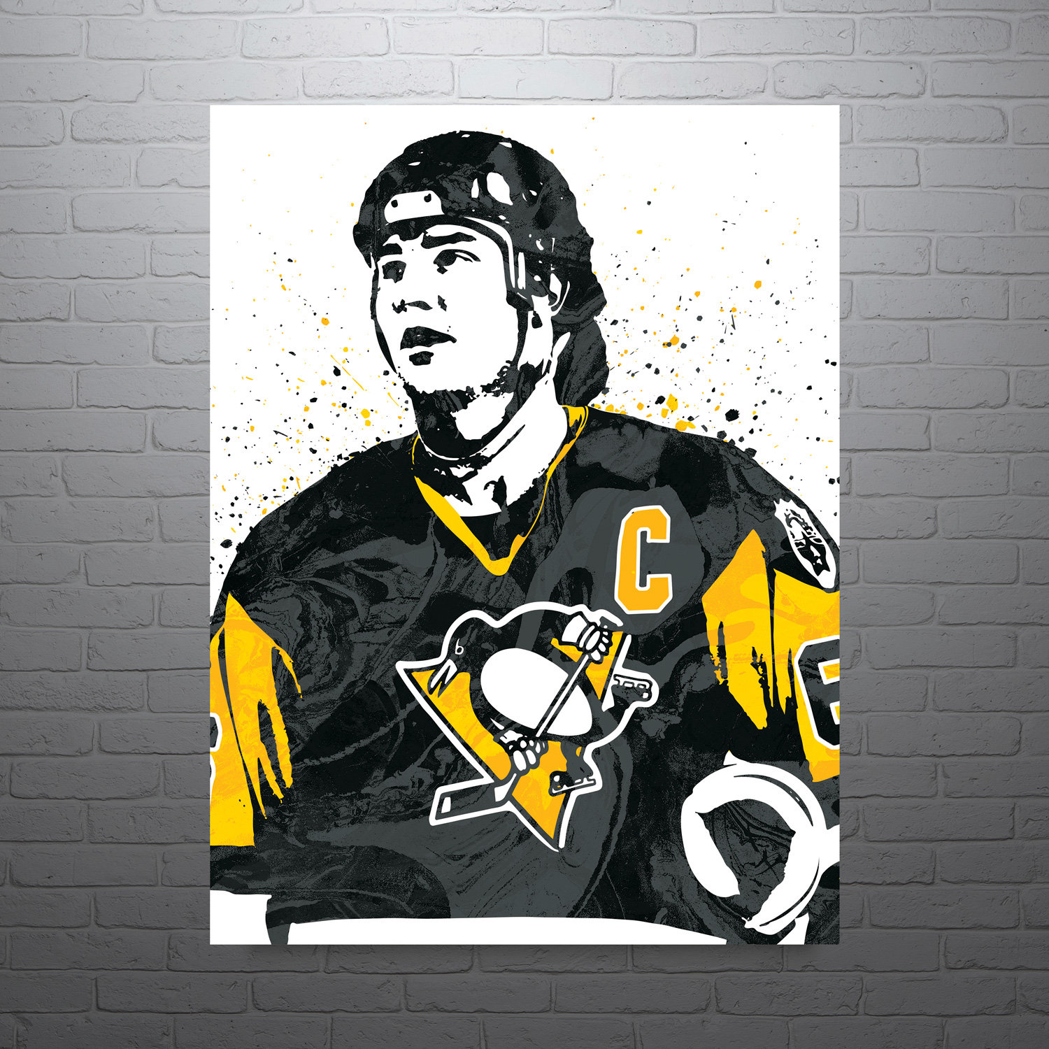 Mario Lemieux #66 Pittsburgh Penguins Vintage 2001 Hockey Poster 22.5 x 34