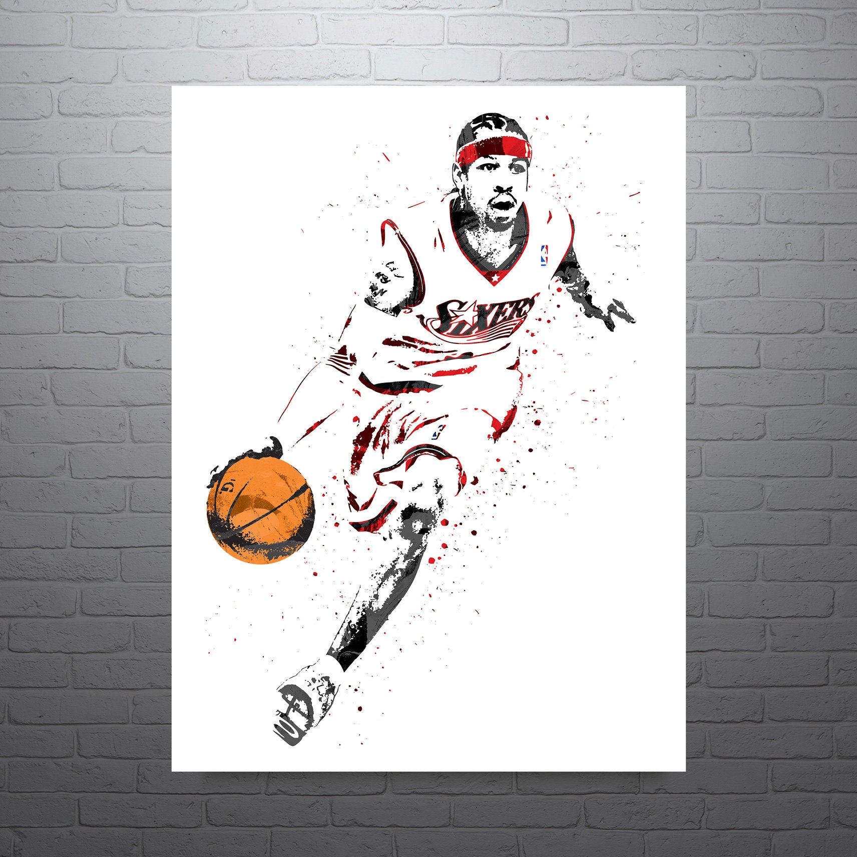 shitou SHITOU Allen Iverson Posters Basketball Canvas Wall Art Decor Print  Picture Paintings for Living Room Bedroom Decoration