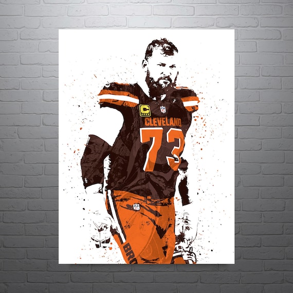 Joe Thomas Cleveland Browns Football Poster Man Cave Sports Etsy