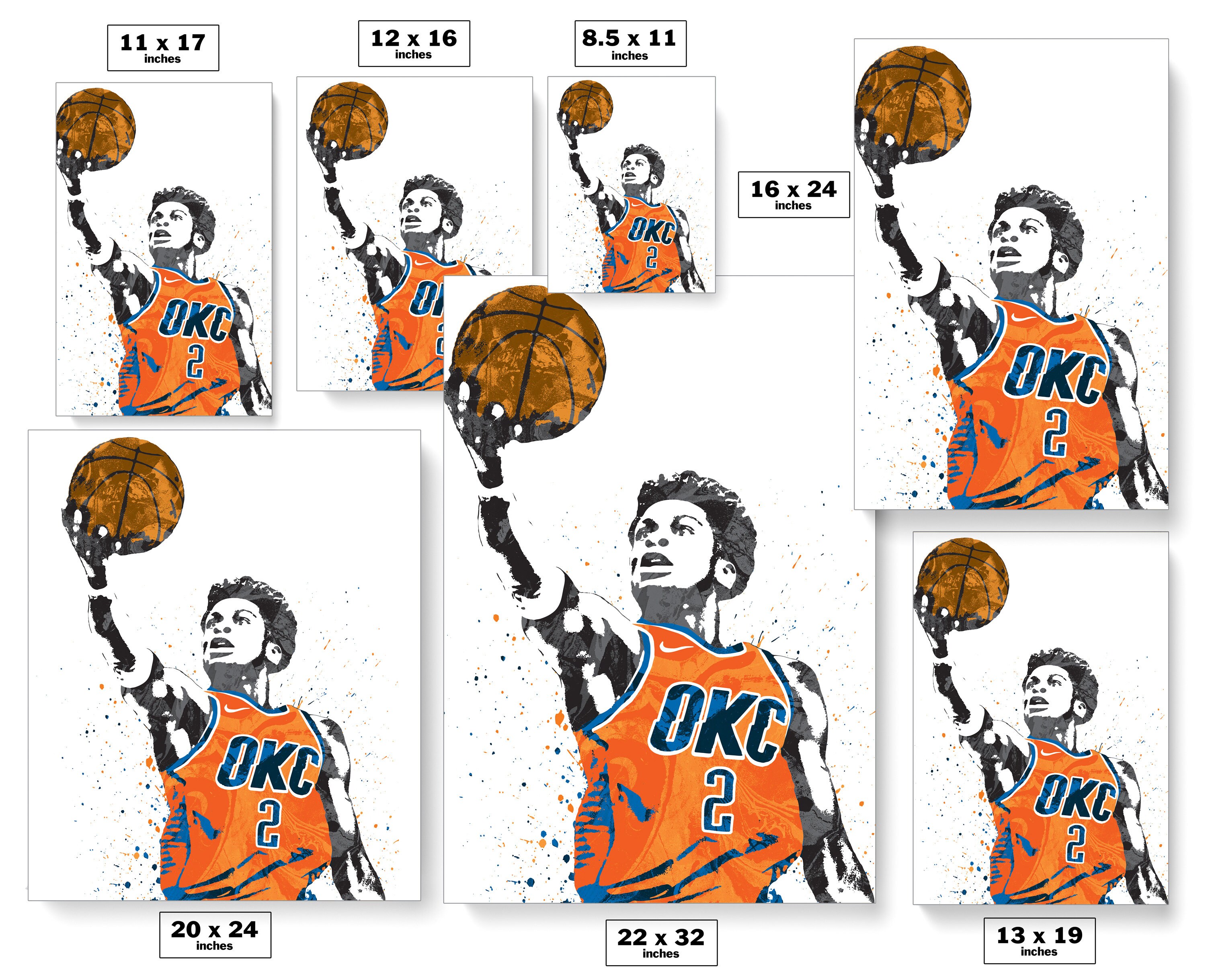 ✺Framed✺ OKC THUNDER NBA Basketball Poster SHAI GILGEOUS-ALEXANDER - 84cm  x