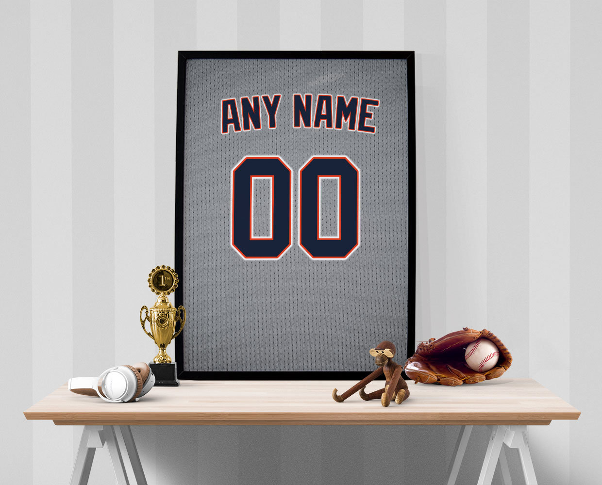 Detroit Tigers Jersey Poster Print Personalized Any NAME and Etsy