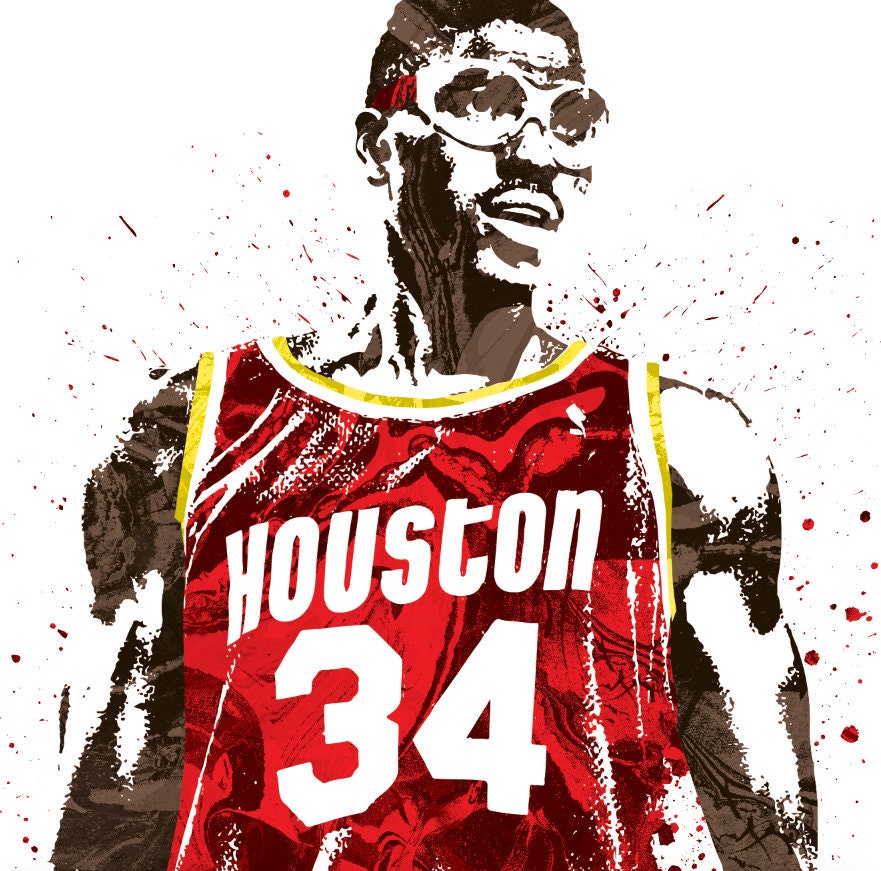 Houston Rockets Poster, Houston Rockets Print, Rockets Gift, Houston Man  Cave Art