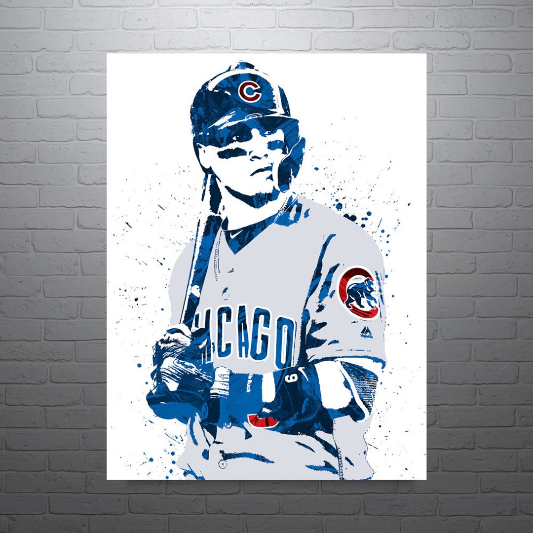 Chicago Cubs Lithograph print of Javier Baez 3 11 x 17