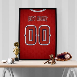 Personalized Custom Name Los Angeles Angels Mike Trout Red Baseball Jersey  - Zerelam