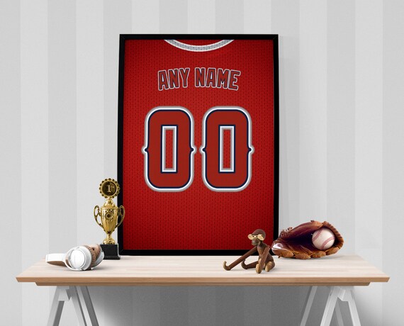 Los Angeles Angels Jersey Poster Print Personalized Any NAME 