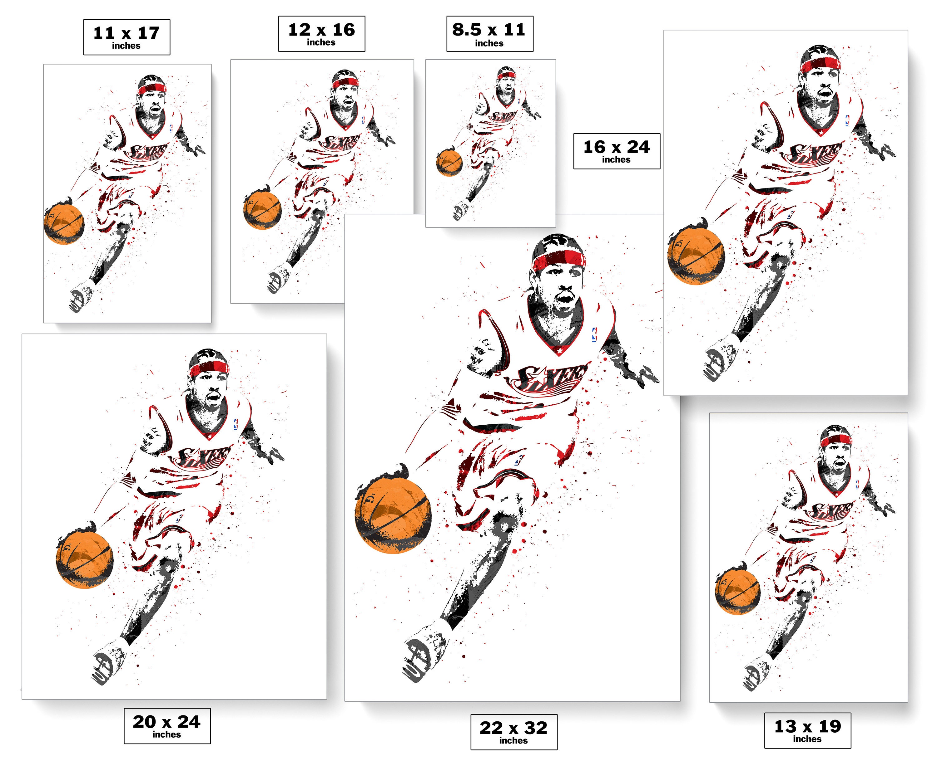 Allen Iverson Poster Philadelphia 76ers NBA Basketball -  Israel