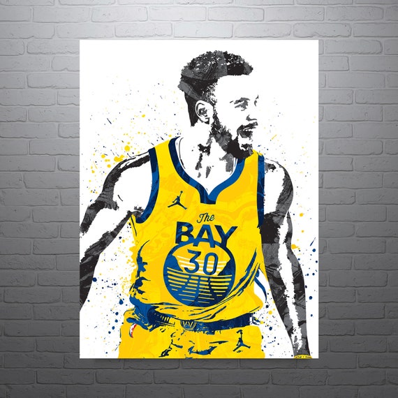 Custom 1/6 Stephen Curry yellow Golden State Warrior jersey 30 fit