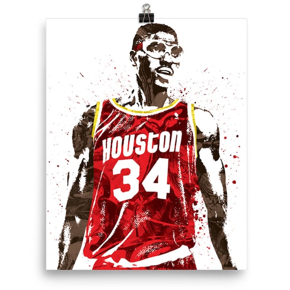 Hakeem Olajuwon - Houston Rockets (1992) - Photographic print for sale