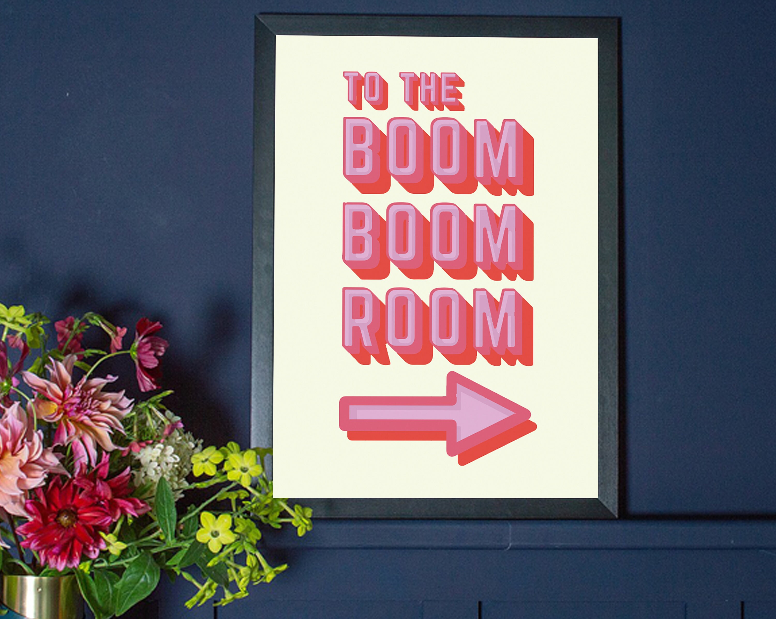 BOOM BOOM ROOM Poster Print Bold & Colouful Vintage Etsy