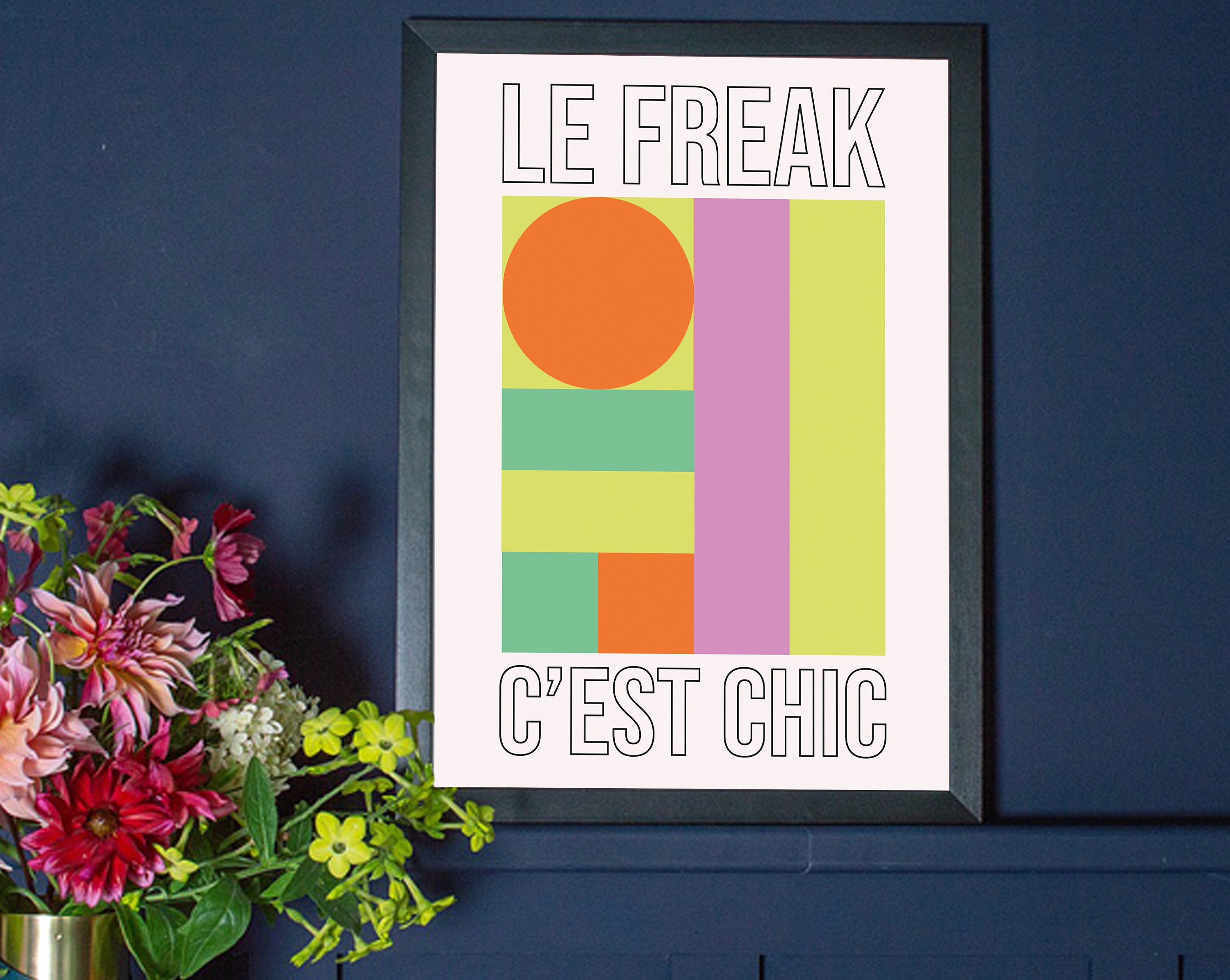 Chic Poster Chic Print Le Freak Lyrics Chic Fan Art Etsy