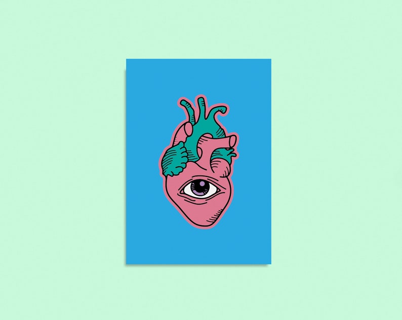 Set of 6 Colourful Postcards A5 Postcard Pack Traditional Etsy UK