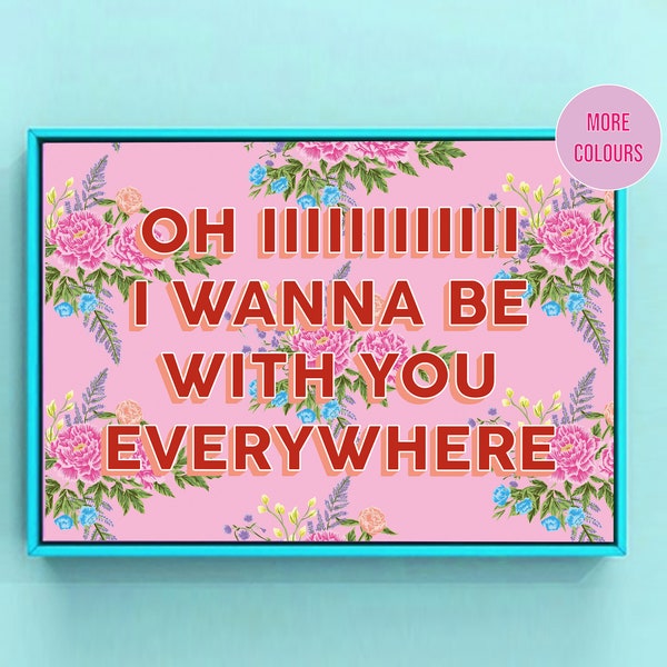 Fleetwood Mac Poster Everywhere Lyrics Etsy