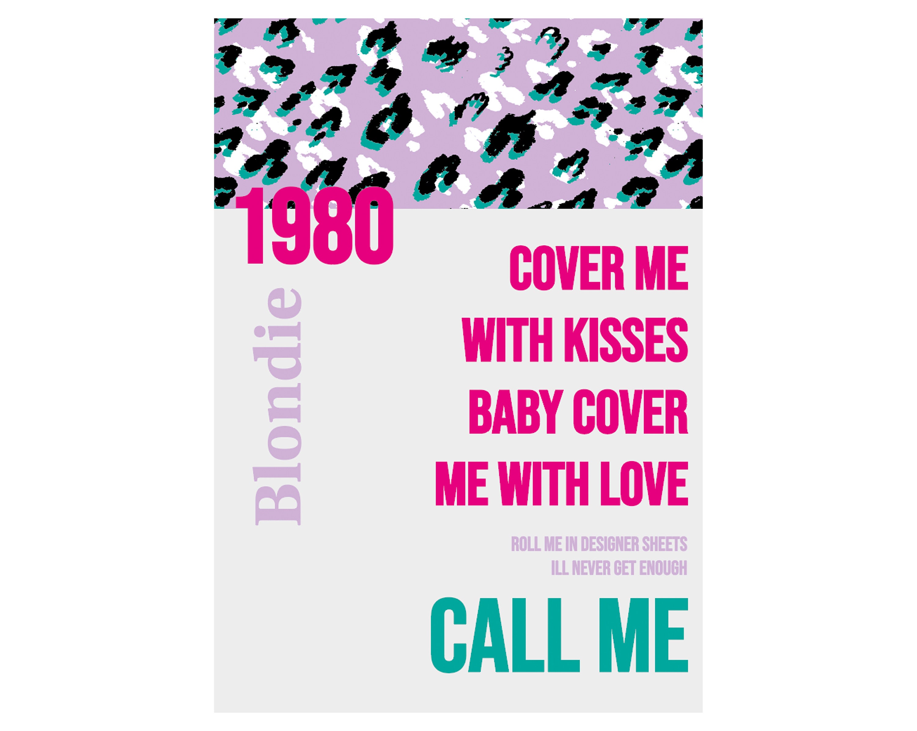 Blondie Poster Blondie Print Call Me Lyrics Blondie Fan | Etsy