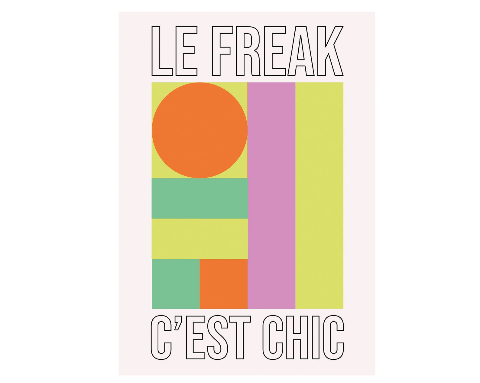 Chic Poster Chic Print Le Freak Lyrics Chic Fan Art Etsy Polska