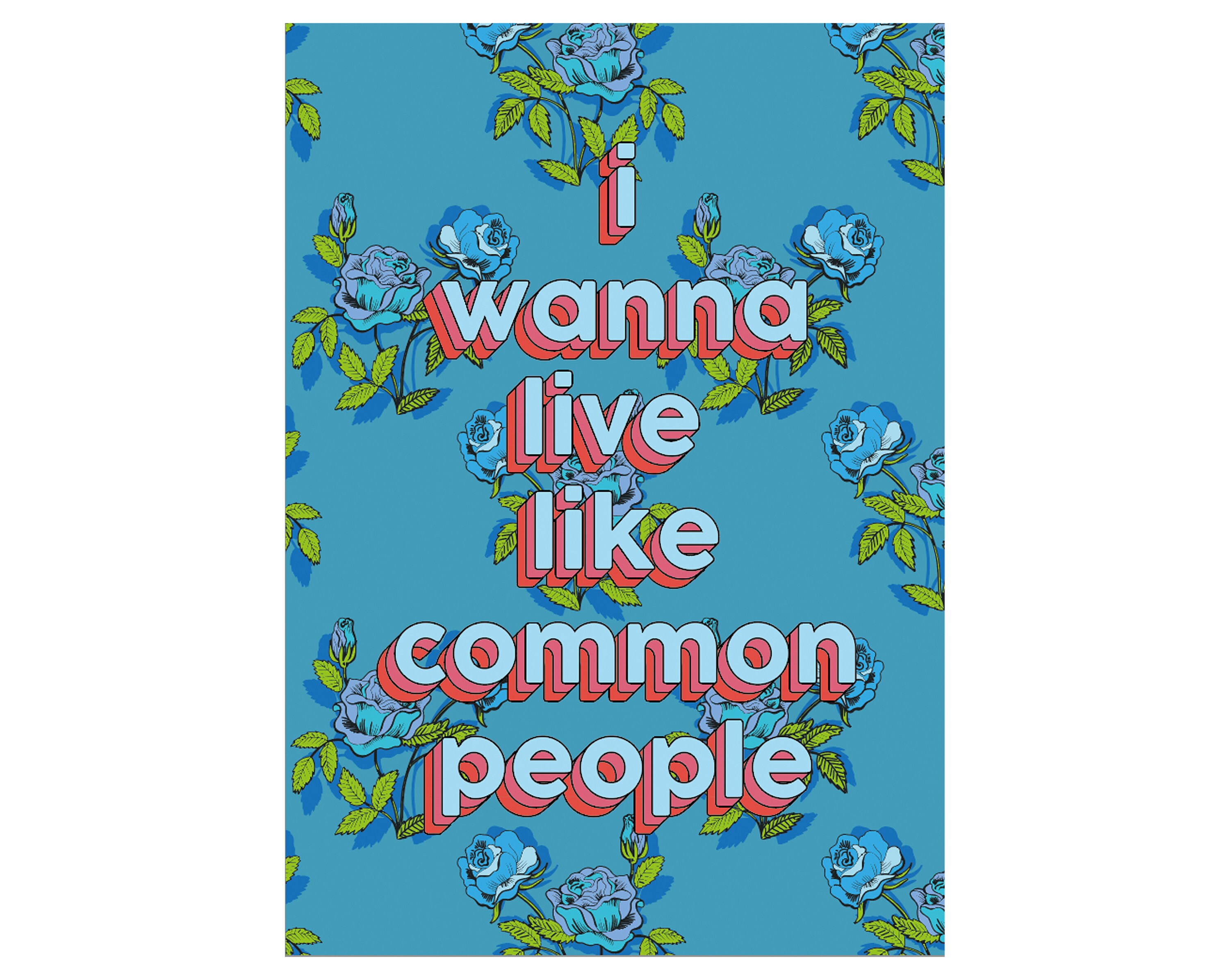 Pulp Common People Lyrics I want to live with common Etsy