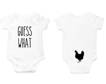 Gissa vad kycklingrumpa svg ﹒Gissa vadbody ﹒rolig bodysuit ﹒babytröja ﹒ babybody