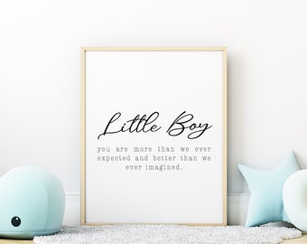 Impression de citation de pépinière. Impression de pépinière de bébé garçon. Citation de petit garçon. Signe de pépinière de bébé garçon. Citations de pépinière. Cadeau bébé garçon.