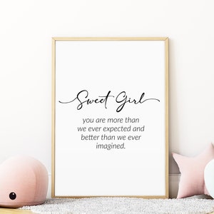 Nursery Quote Print. Baby girl Nursery Print. Little girl Quote. Baby boy Nursery Sign. Nursery Quotes. Baby girl Gift.