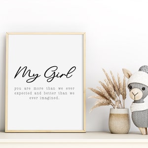 Nursery Quote Print. Baby girl Nursery Print. Little girl Quote. Baby boy Nursery Sign. Nursery Quotes. Baby girl Gift.