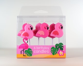 Flamingo Candles - Pack of 6